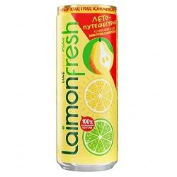 لایمون فرش نوشیدنی گلابی قوطی 330 میل